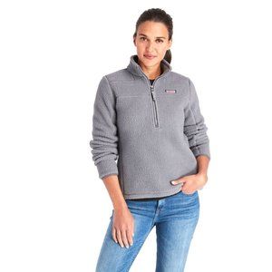Vineyard Vines Grey Sherpa Pullover Fleece Shep Shirt Martha's Vineyard Medium